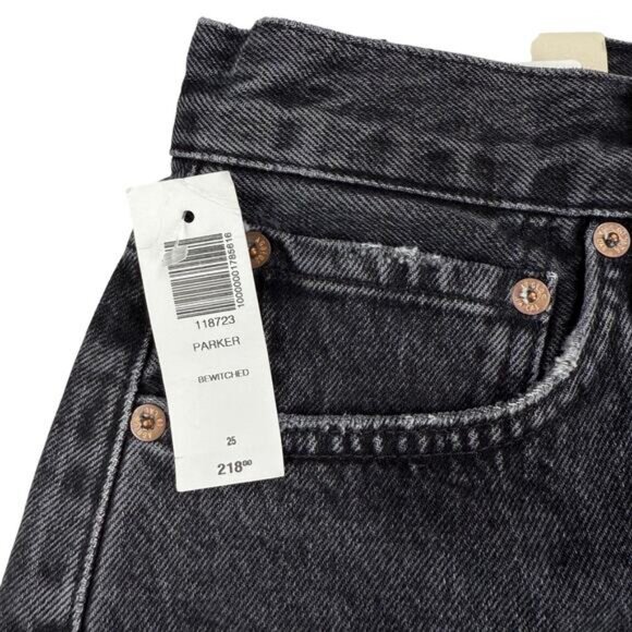 NWT AGOLDE Parker High Rise Cut Off Denim Jean Short Size 25 Bewitched - Picture 8 of 13